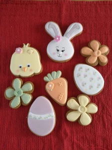 Delicious Easter themed designer sugar cookies -  by Embellished Food Art, Lower Hutt, Wellington cake decorating
